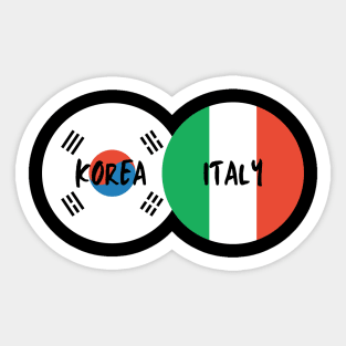 Korean Italian - Korea, Italy Sticker